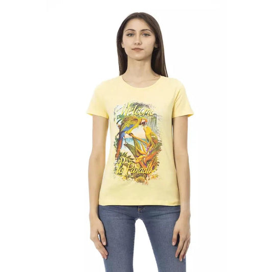 Trussardi Action Yellow Cotton Women T-Shirt