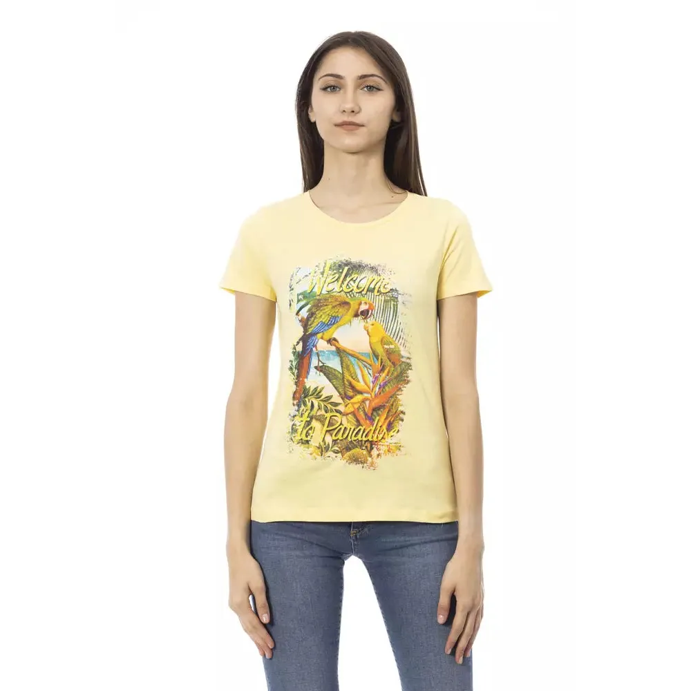 Trussardi Action Yellow Cotton Women T-Shirt