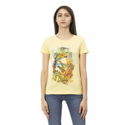 Trussardi Action Yellow Cotton Women T-Shirt