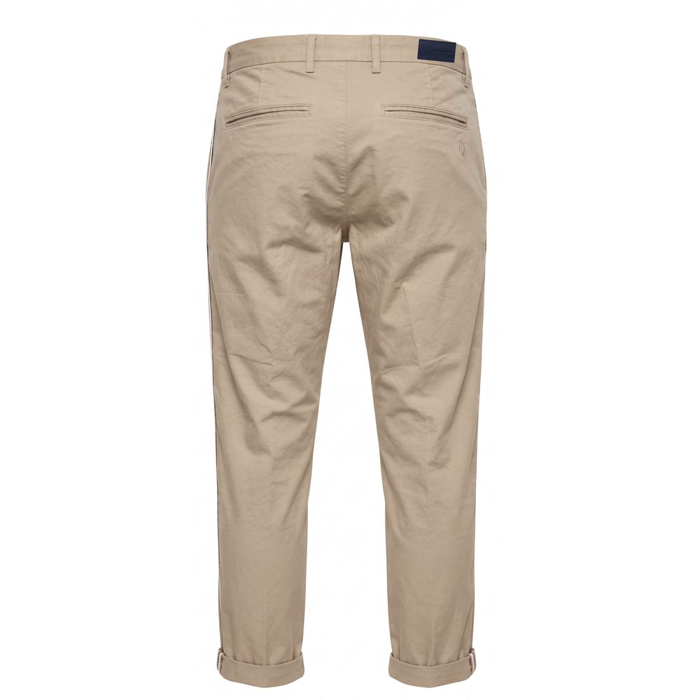 Trussardi Jeans Beige Cotton Men Pants