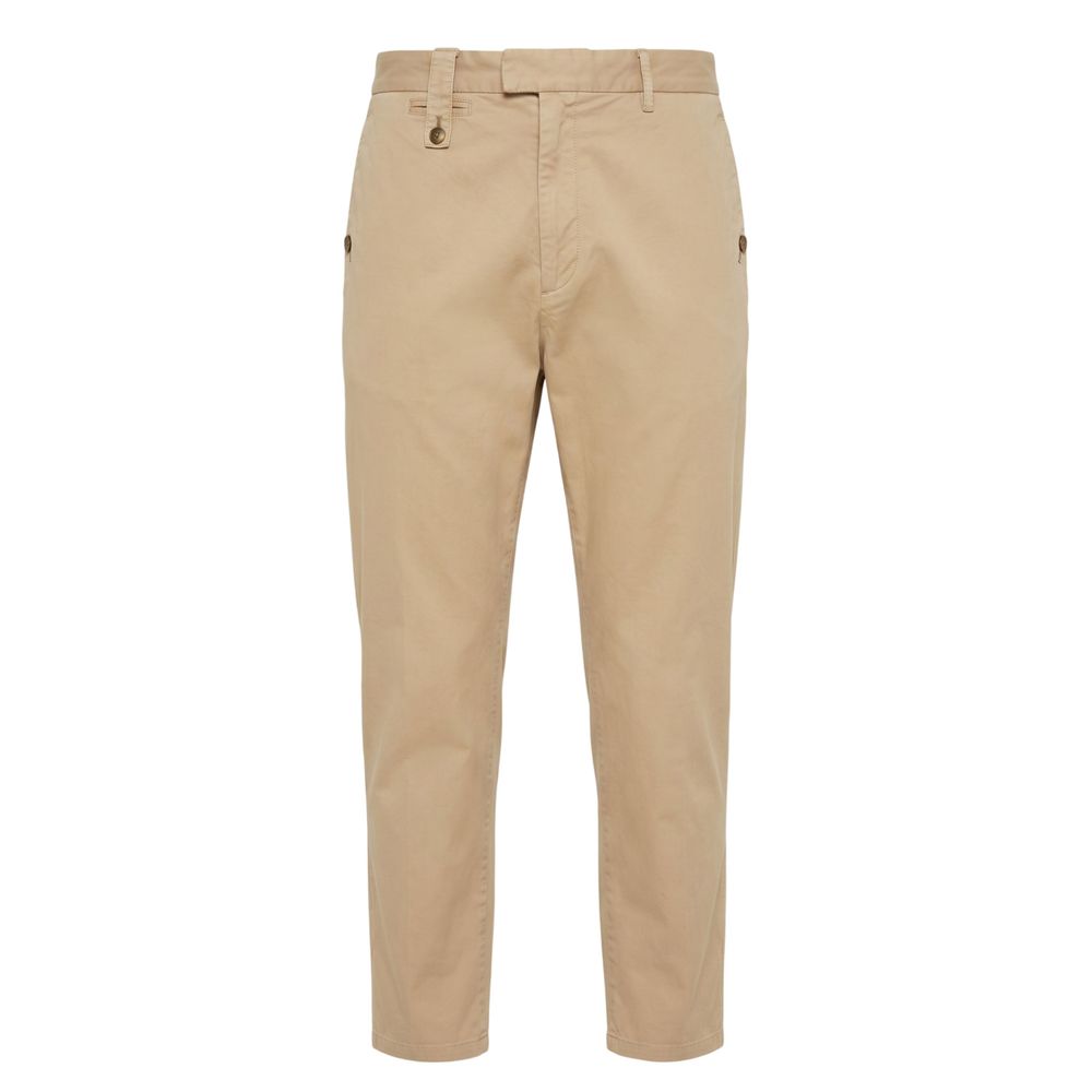 Trussardi Jeans Beige Cotton Men Pants