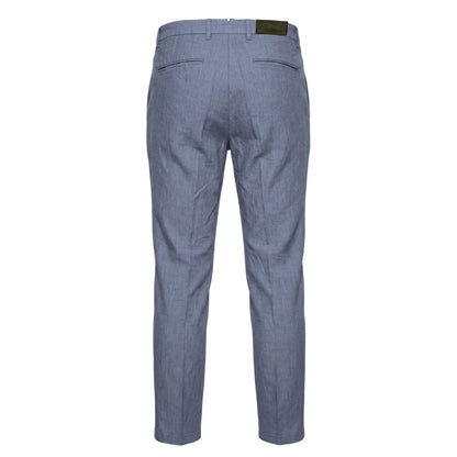Trussardi Jeans Blue Flax Men Pants