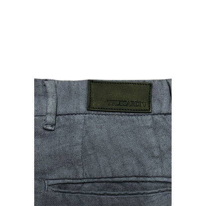 Trussardi Jeans Blue Flax Men Pants