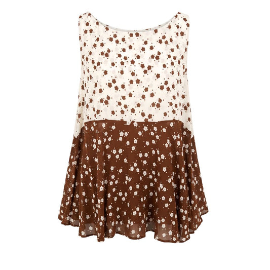 Trussardi Jeans Brown Viscose Women Tank