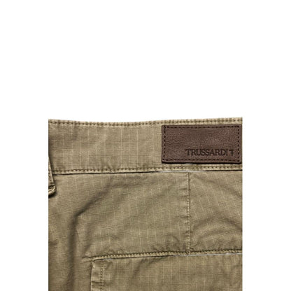 Trussardi Jeans Green Cotton Men Pants