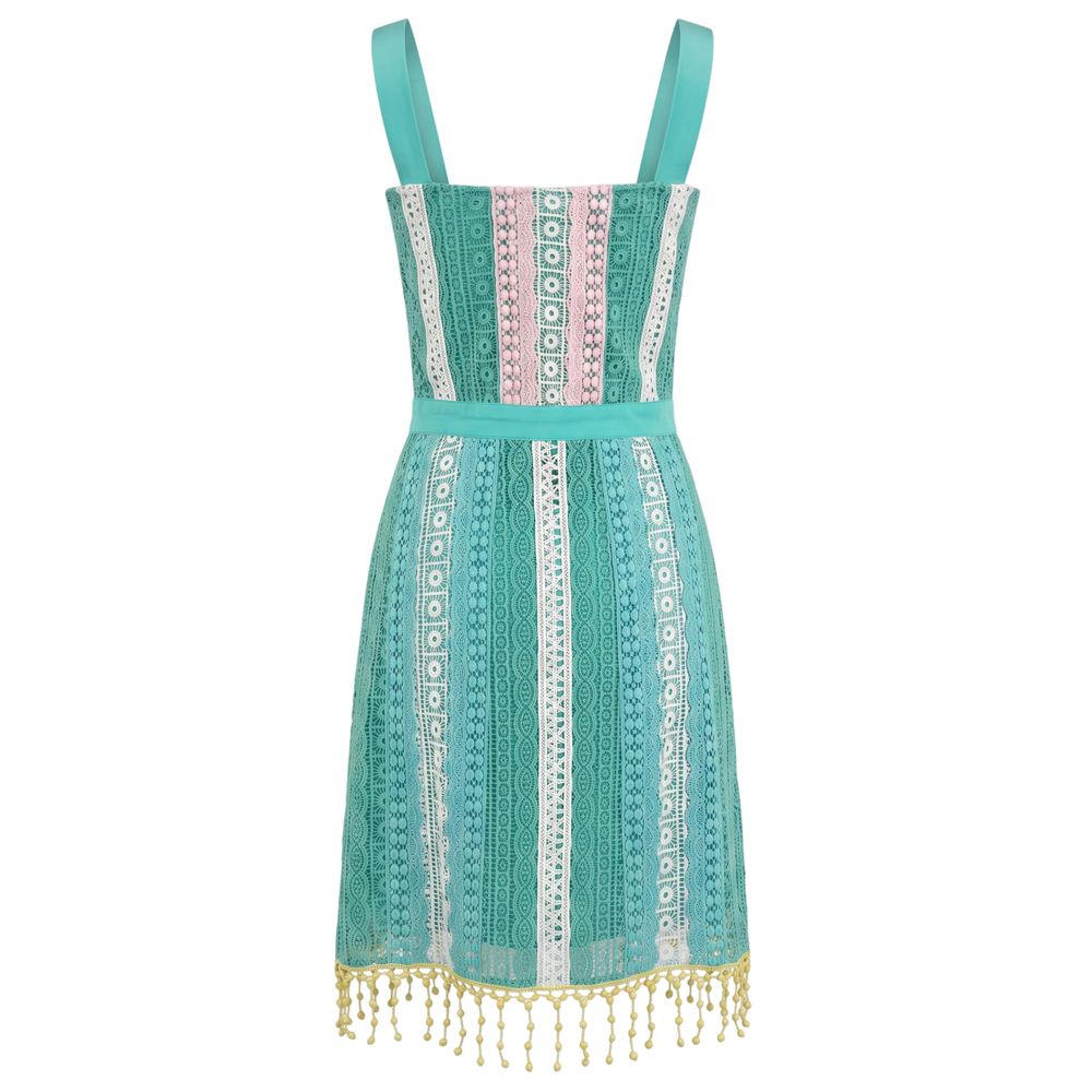 Trussardi Jeans Green Cotton Women Dress