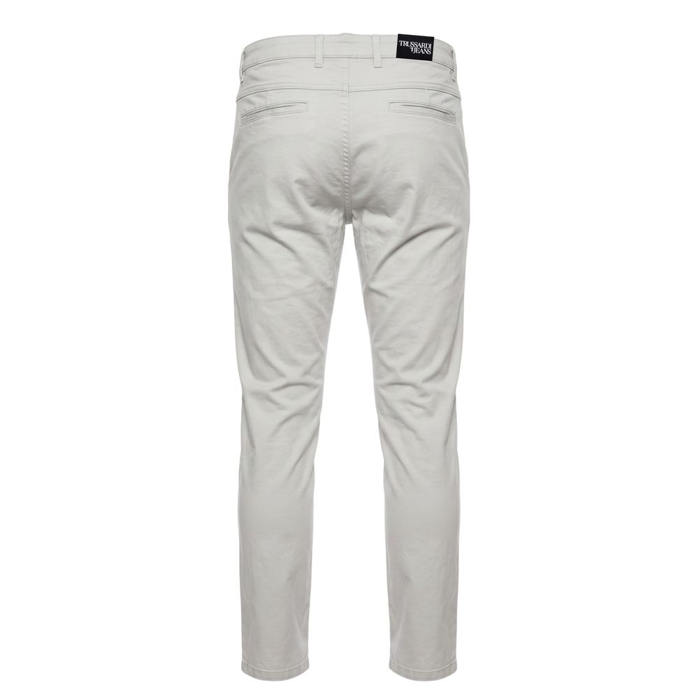 Trussardi Jeans Grey Cotton Men Pants