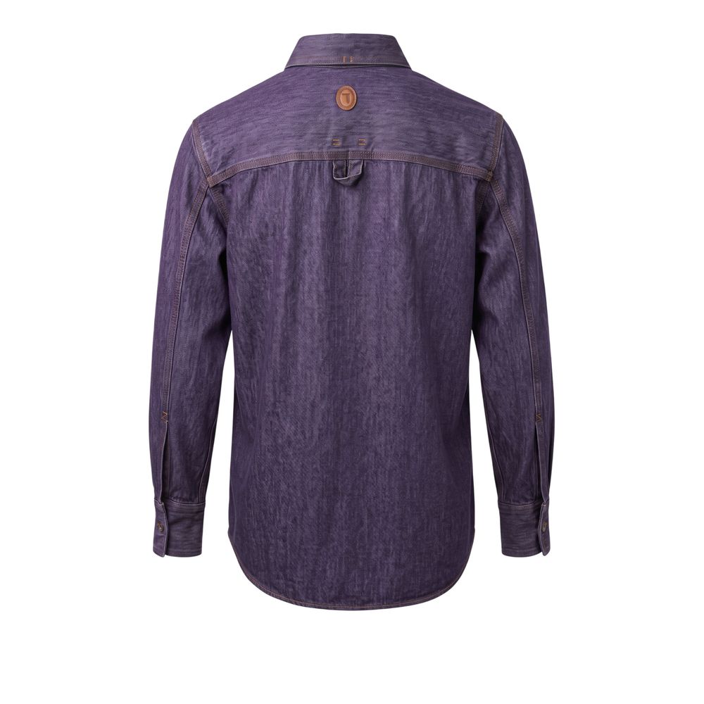 Trussardi Jeans Purple Cotton Men's Jacket
