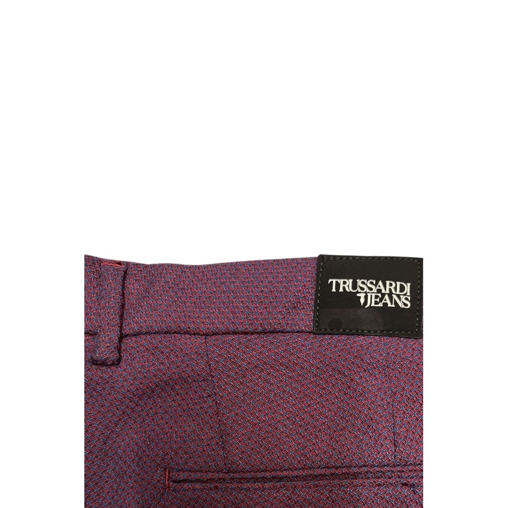Trussardi Jeans Red Cotton Men Pants