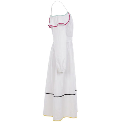 Trussardi Jeans White Cotton Women Dress