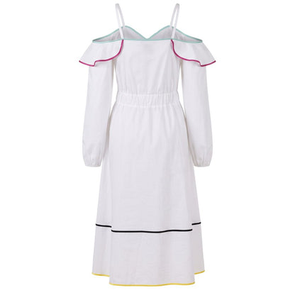 Trussardi Jeans White Cotton Women Dress