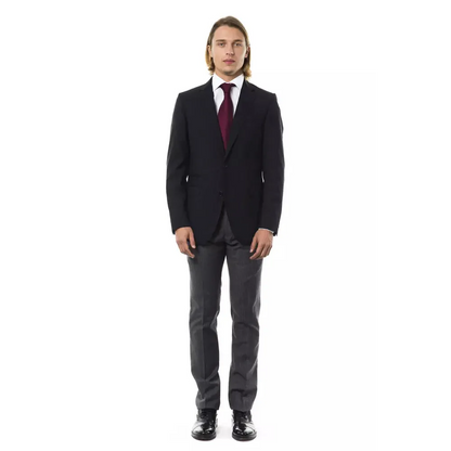 Uominitaliani Black Wool Men's Blazer