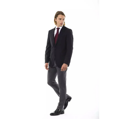 Uominitaliani Black Wool Men's Blazer