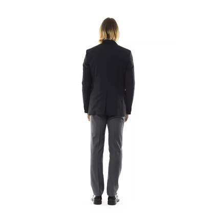 Uominitaliani Black Wool Men's Blazer