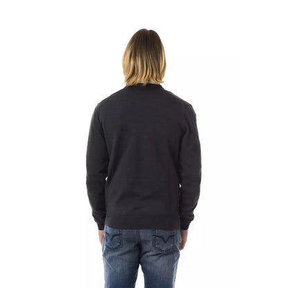 Uominitaliani Gray Merino Wool Men Sweater