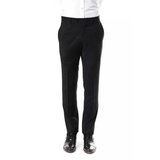 Uominitaliani Gray Wool Men's Suit Pants