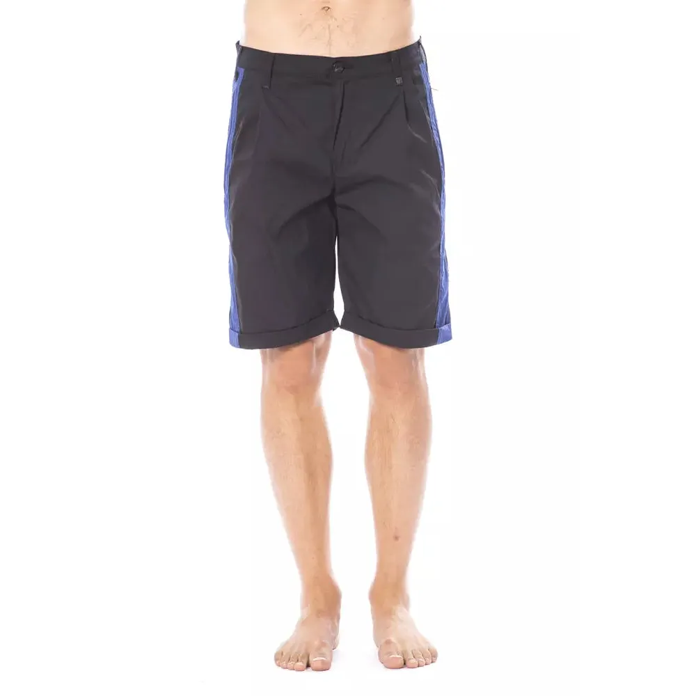Verri Black Cotton Men's Casual Short