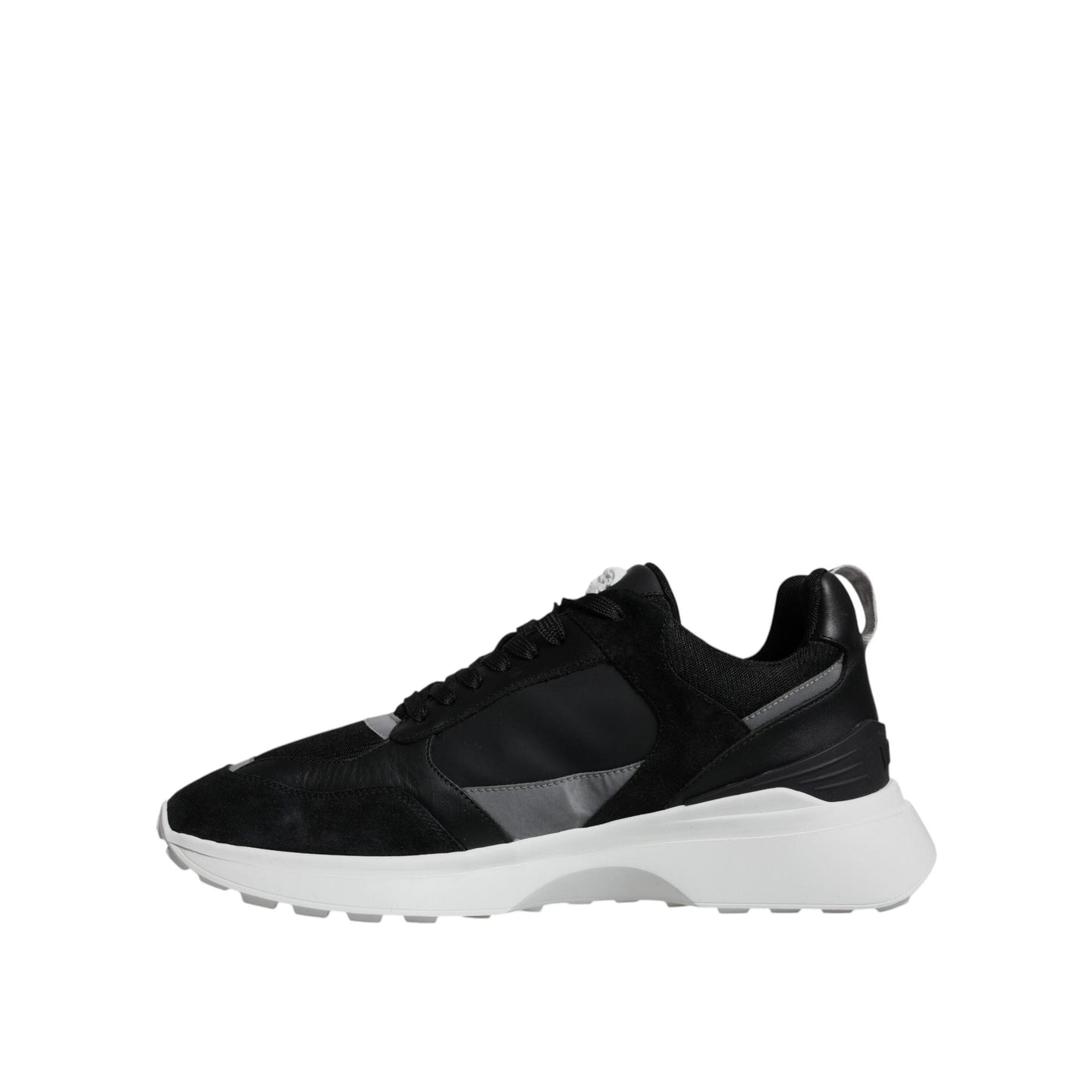 Versace Black Canvas Quad Fabric Medusa Low Top Sneaker Shoes