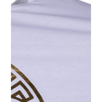 Versace White Medusa Print Cotton Crew Neck T-shirt