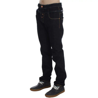Acht Blue Cotton Regular Straight Fit Jeans