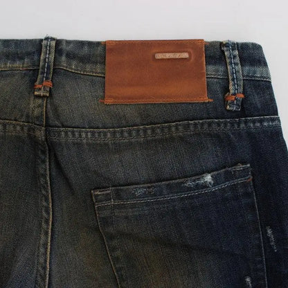 Acht Blue Wash Cotton Regular Straight Fit Jeans