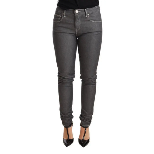 Acht Gray Low Waist Skinny Denim Trouser Jeans