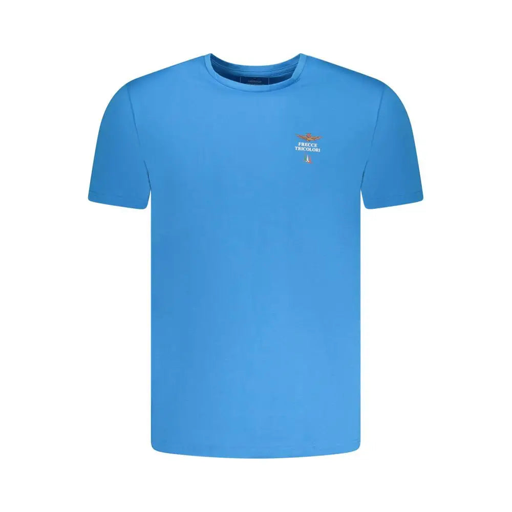 Camicia Aeronautica Militare Azzurro in cotone, azzurra con logo ricamato