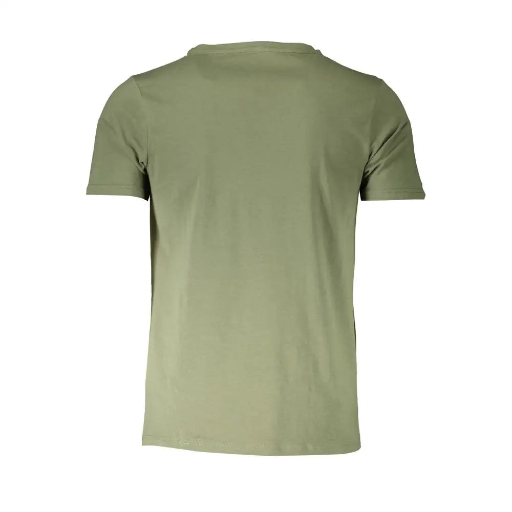 Aeronautica Militare grønne bomuldsintimo olive t-shirt med crew neck