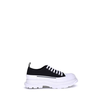 Alexander McQueen sorte gummi sneakers med chunky sål i sort
