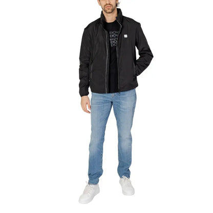 Armani Exchange Black Polyester Jackets & Coat - Jakke
