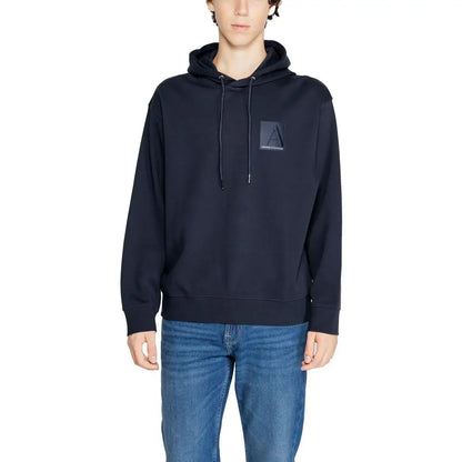 Armani Exchange Blue Cotton Hoody