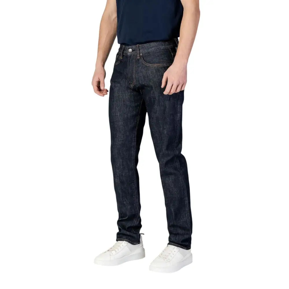 Armani Exchange Blue Polyester Skinny Jeans - Jeans
