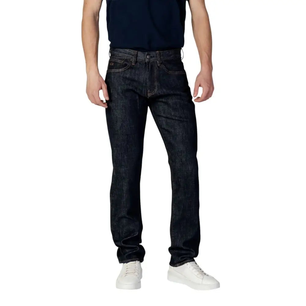 Armani Exchange Blue Polyester Skinny Jeans - Jeans