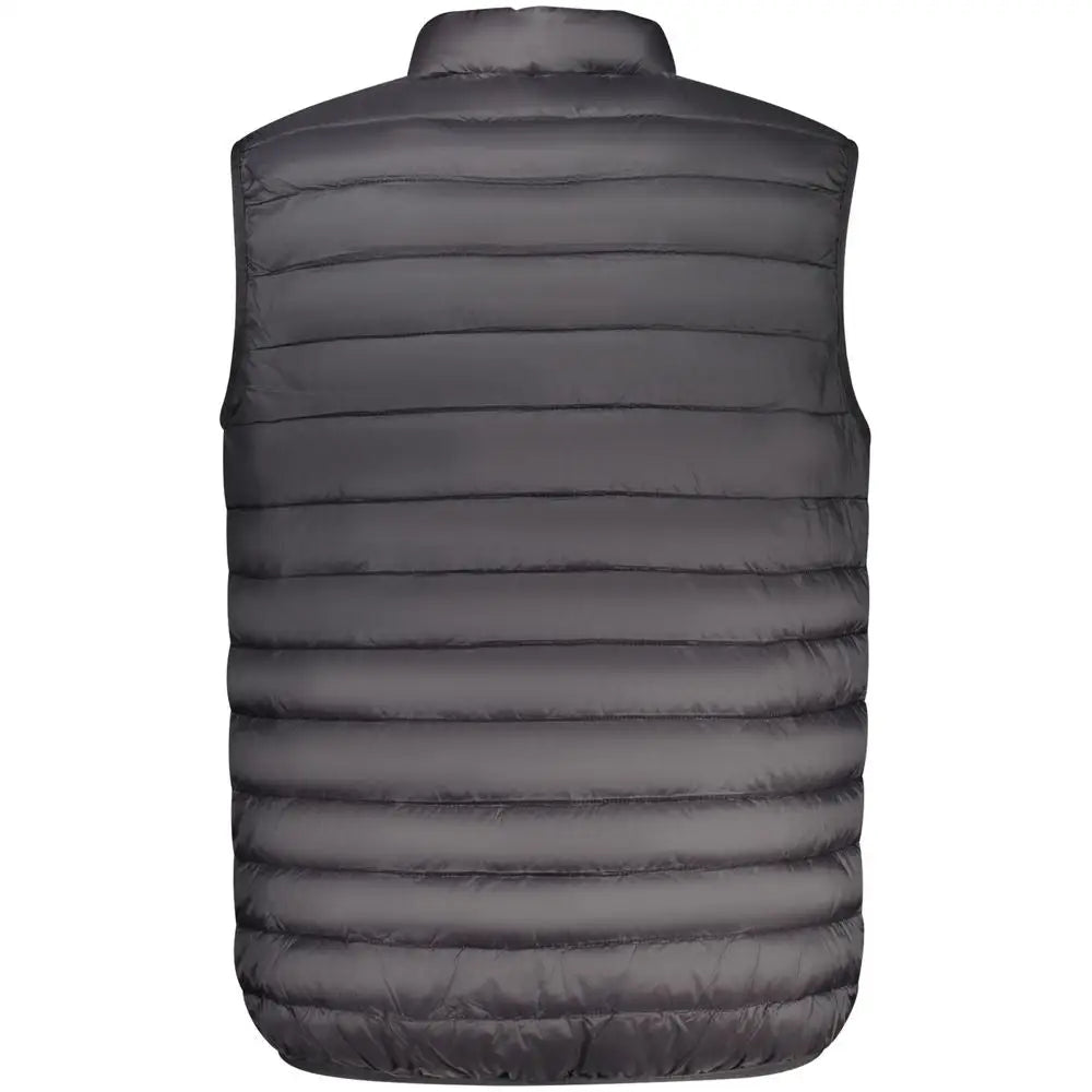 Sleek Armata di Mare black polyamide puffer vest med høj krave