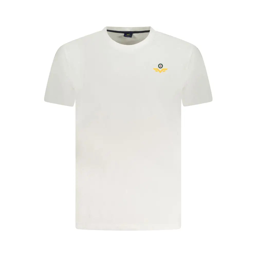 Armata di mare white cotton t-shirt with yellow black logo on chest