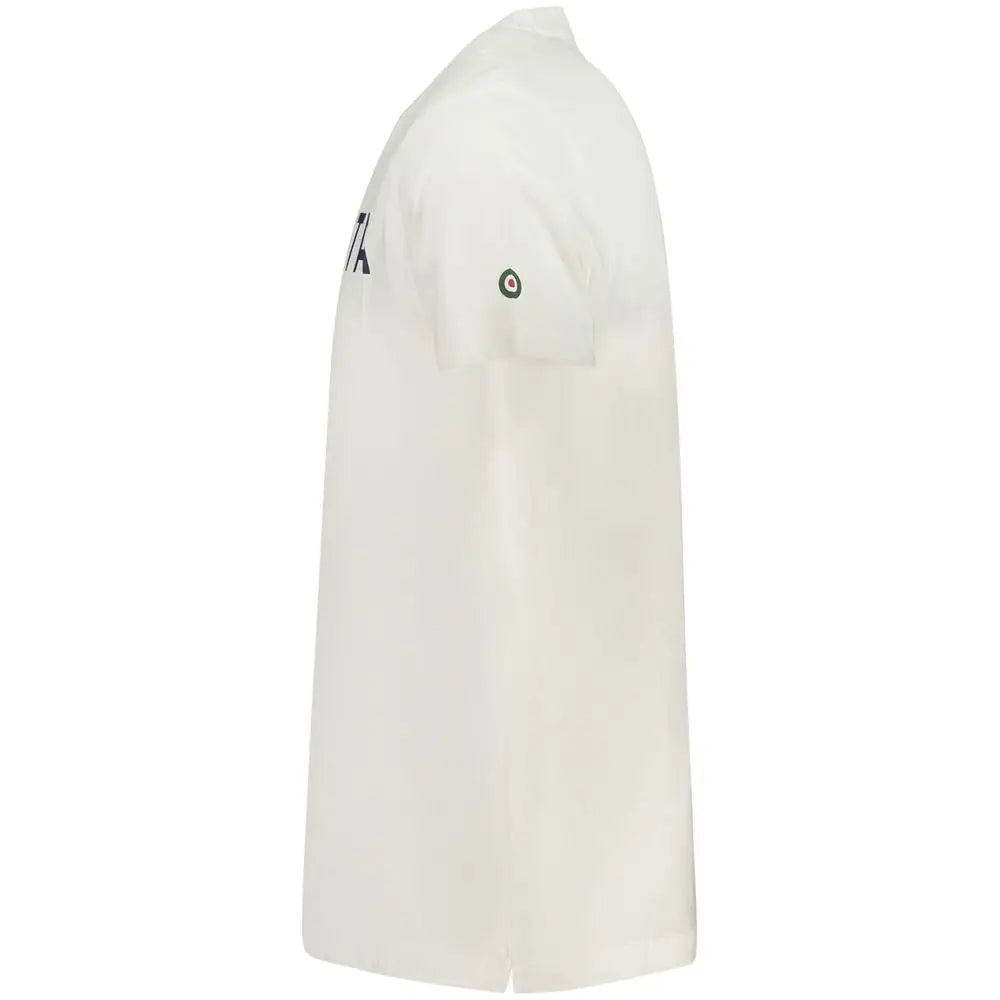 Armata di mare white cotton men t-shirt, crisp short-sleeved polo with subtle logo