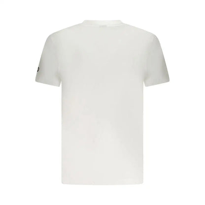 Armata di mare white cotton t-shirt with black sleeve logo