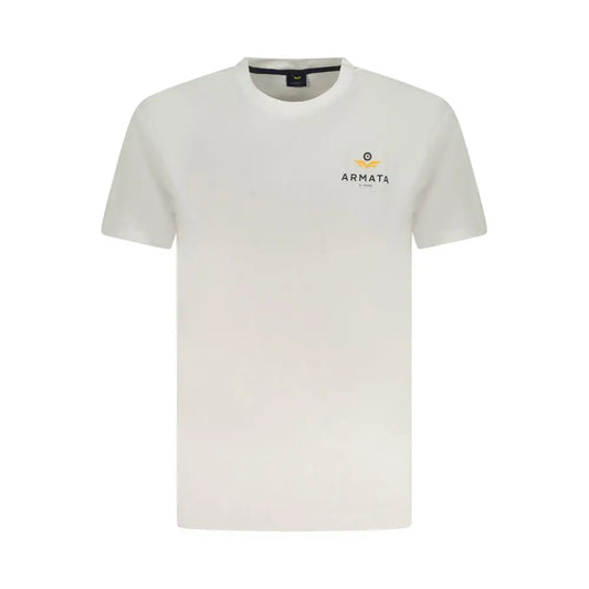 Armata Di Mare white cotton men t-shirt med broderet logo