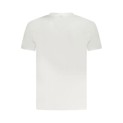 Minimalist Armata di Mare white cotton men t-shirt med crew neck