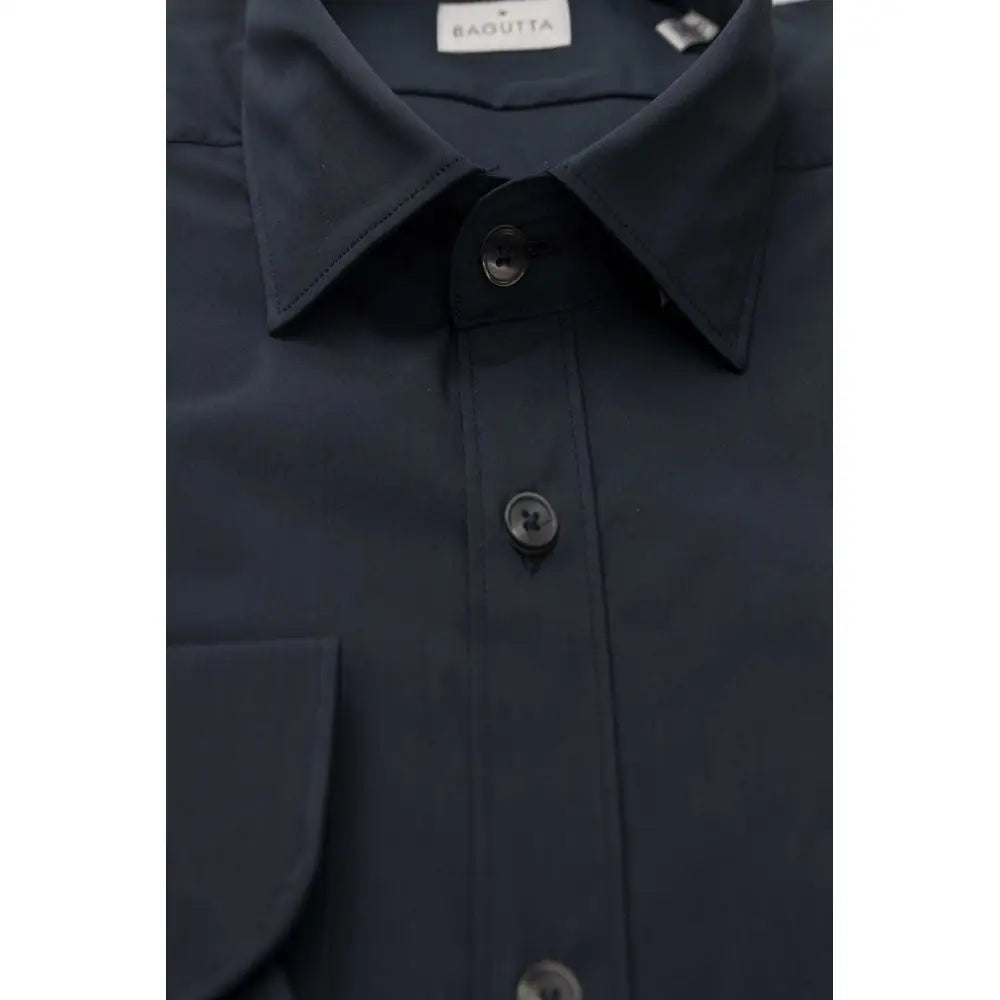 Bagutta Blue Cotton Men Shirt - XXL - Skjorte