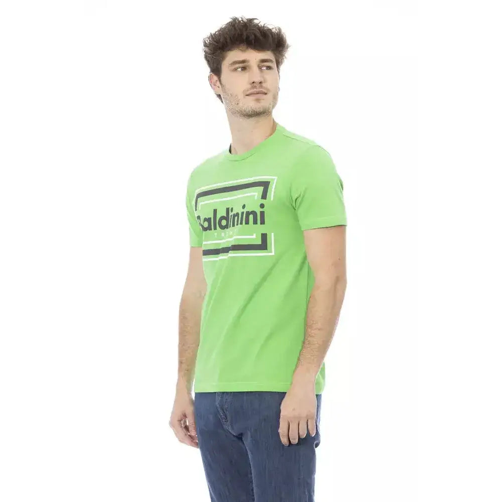 Baldinini Trend Green Cotton Men T-Shirt