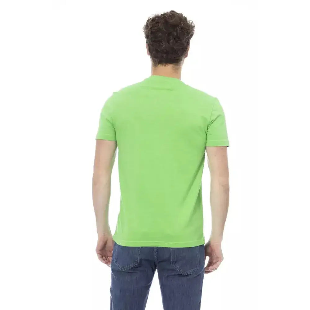 Baldinini Trend Green Cotton Men T-Shirt
