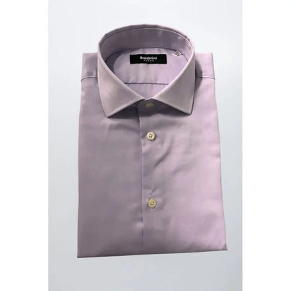 Baldinini Trend Purple Cotton Men’s Dress Shirt, Folded Lavender