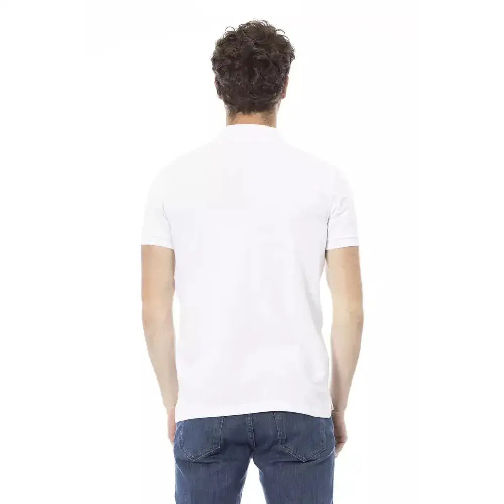 Baldinini Trend White Cotton Men Polo Shirt