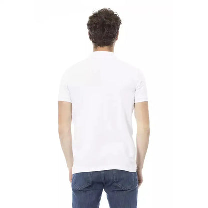 Baldinini Trend White Cotton Men Polo Shirt