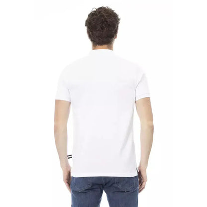 Baldinini Trend White Cotton Men Polo Shirt