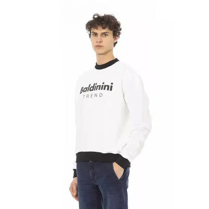 Baldinini Trend White Cotton Men Sweater