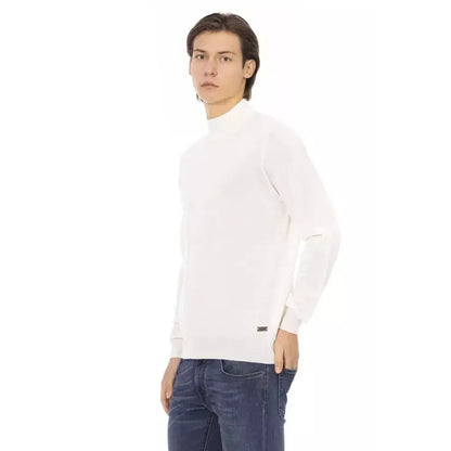 Baldinini Trend White Fabric Men Sweater