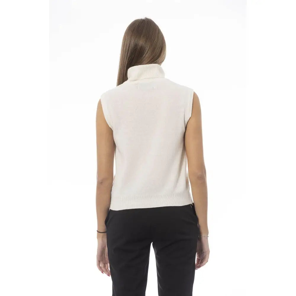 Baldinini Trend White Wool Women Sweater