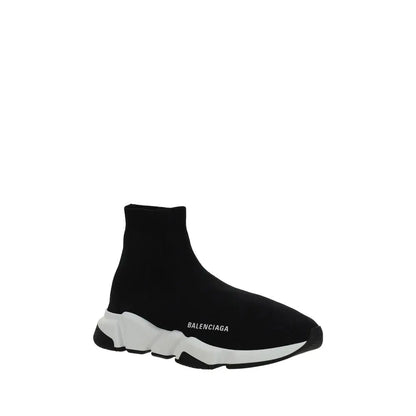 Sorte Balenciaga sorte elastan atletiske sneakers i sort med hvid sål